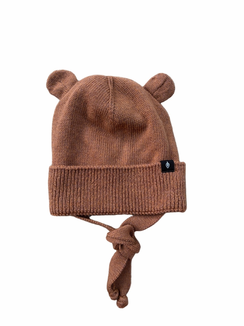 Pure Pure Size 10-24 Months Organic Merino Wool Silk Blend Bear Ears Brown Hat